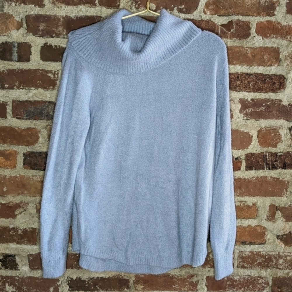 Rachel Zoe Small Blue Gray Pullover Cowl Neck‎ Sweater